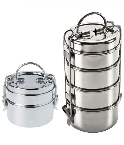 snapdeal steel tiffin box|Eagle Home Stainless Steel Lunch Digest Tiffin Box .